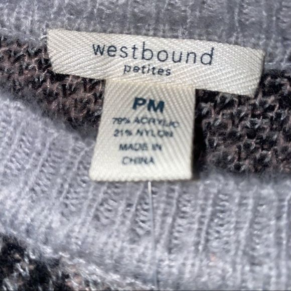 🆕Westbound Plaid Blk, Pink & Gray Sweater size PM - Picture 7 of 8